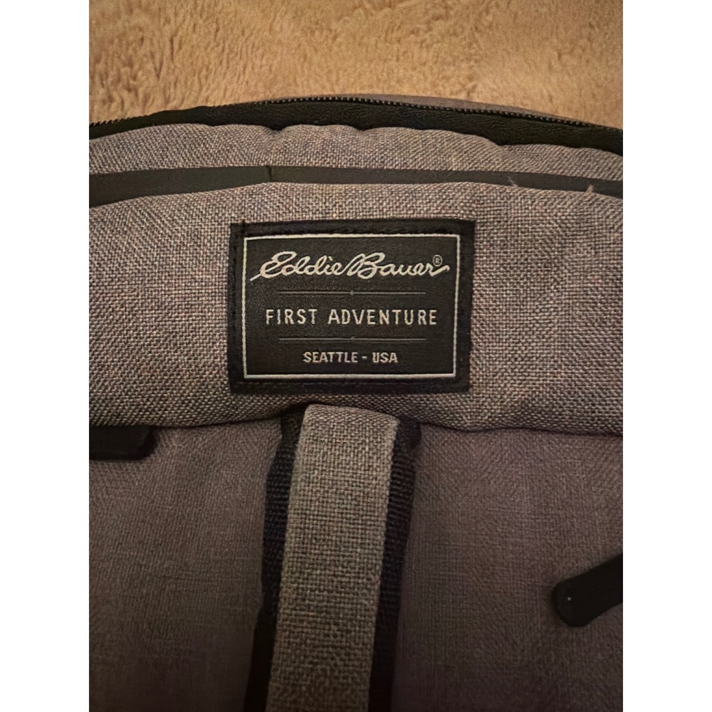 Eddie Bauer First Adventure Diaper Bag Backpack Gray Heathered Travel Bag
